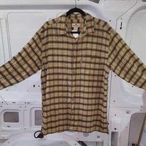 Woolrich Mens Brown and Black Plaid Flannel